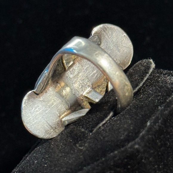 Vintage Native American Turquoise Sterling Silver Ring - Picture 4 of 4